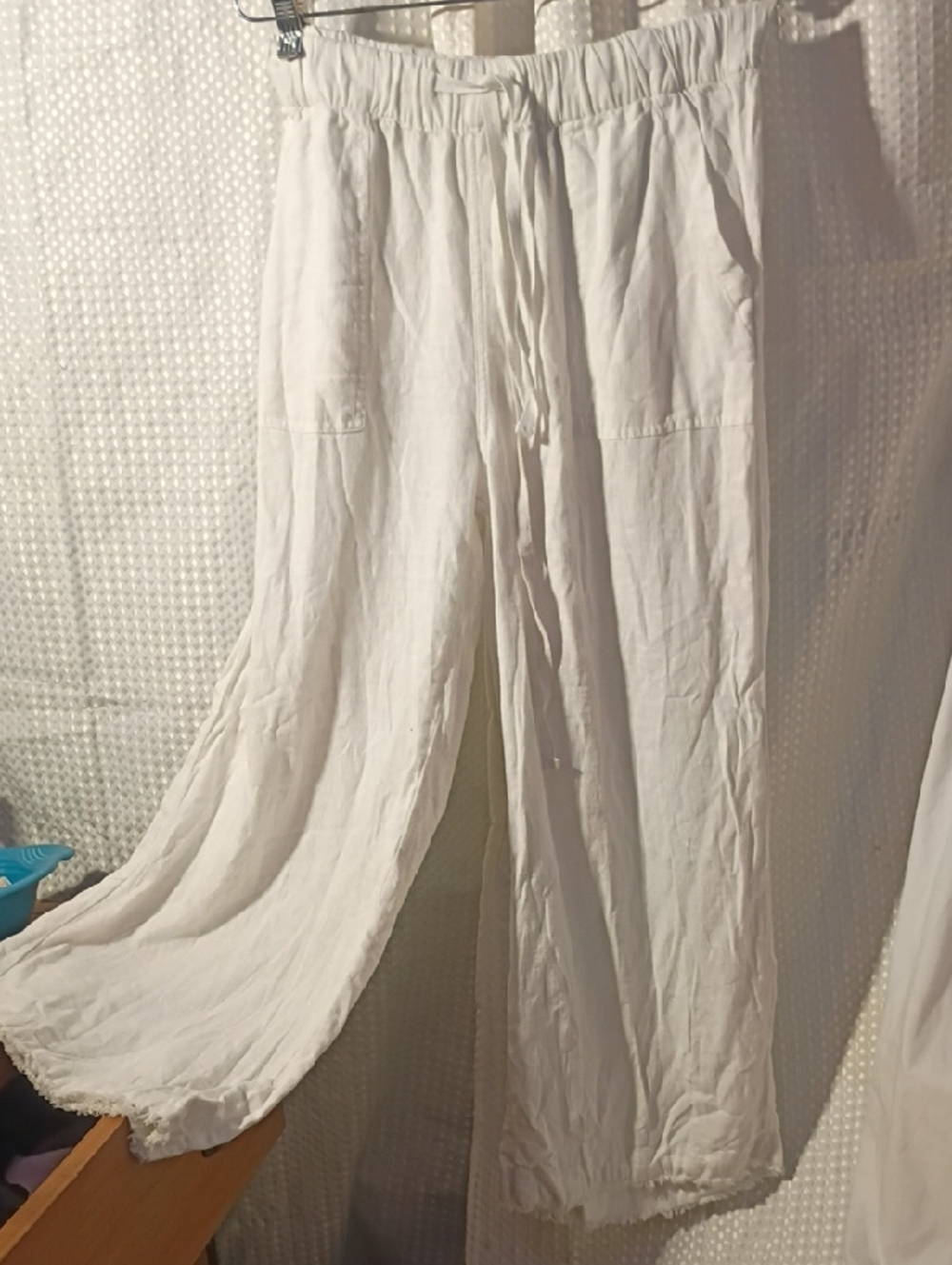 Thread & Supply White Elastic Waist Pants - Picture 1 of 5